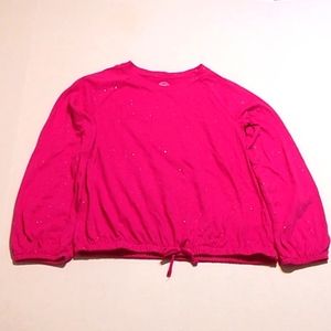 Girls Pink with Glitter Wonder Nation Shirt Size M (7-8y). Gently Worn